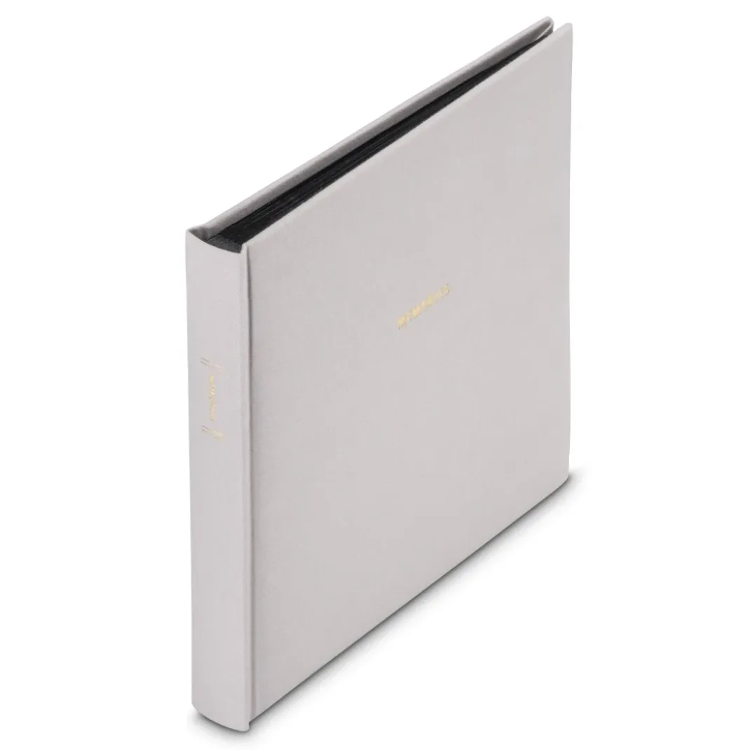 Buch-Album "Memories", 25x25 cm, 50 schwarze Seiten, Grau