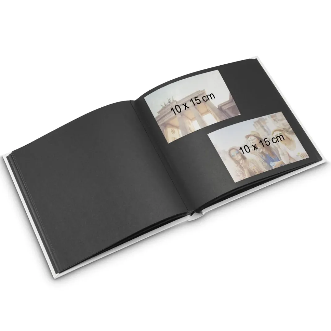 Buch-Album "Memories", 25x25 cm, 50 schwarze Seiten, Grau