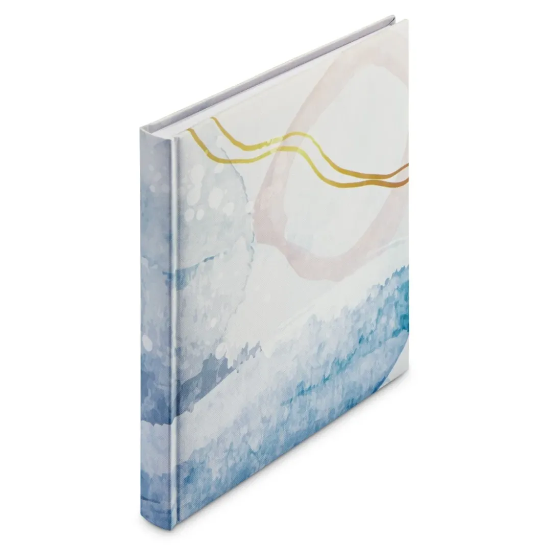 Buch-Album "Watercolor", 25x25 cm, 50 weiße Seiten, Blau