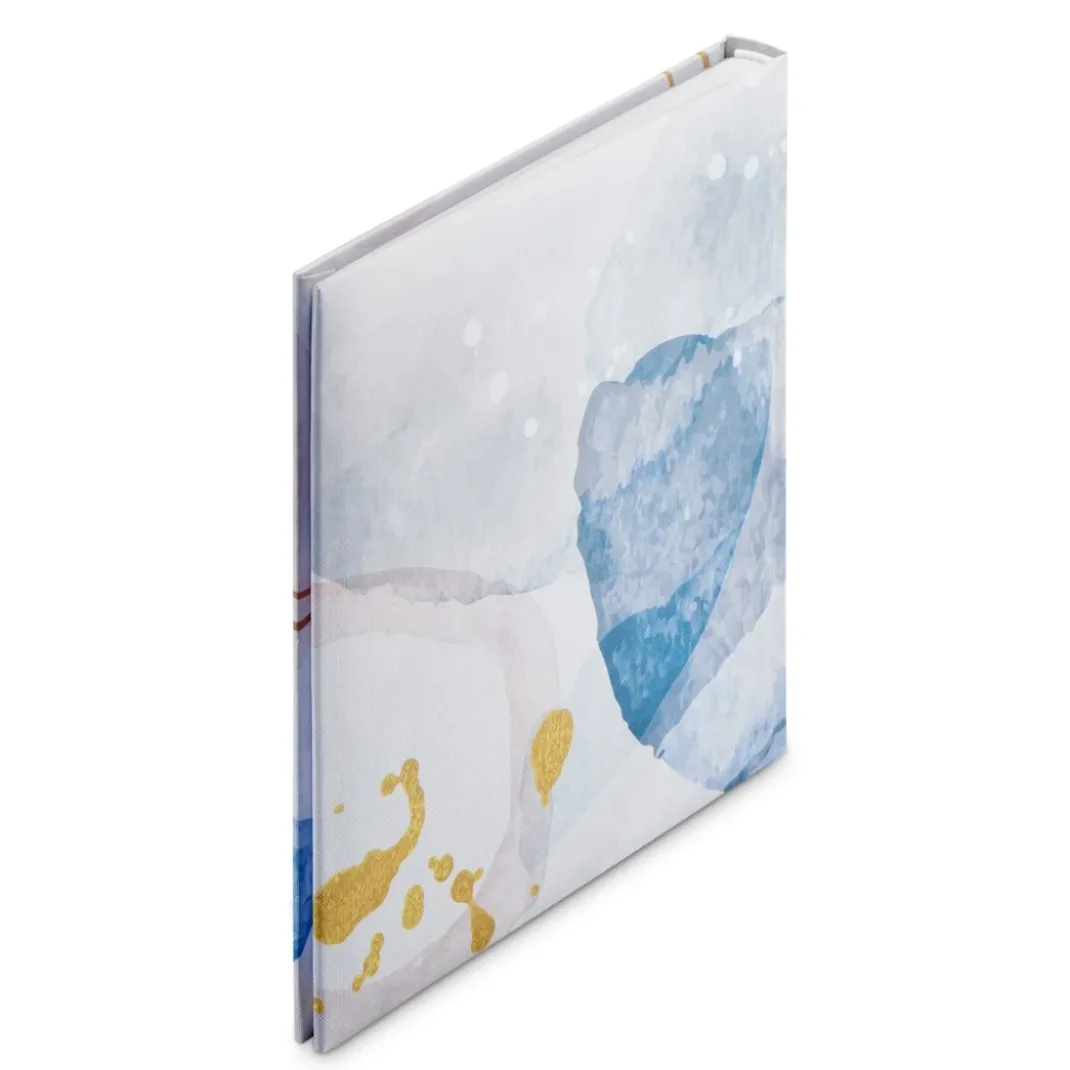Buch-Album "Watercolor", 25x25 cm, 50 weiße Seiten, Blau
