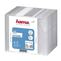 CD-Slim-Box, 20er-Pack, Transparent, Vorratspack