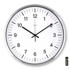 DCF-Funkwanduhr "Java", Ø 35 cm, Silber