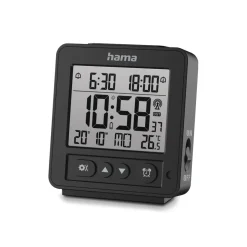 Digitaler Funkwecker "Rhodos", LCD, Schwarz
