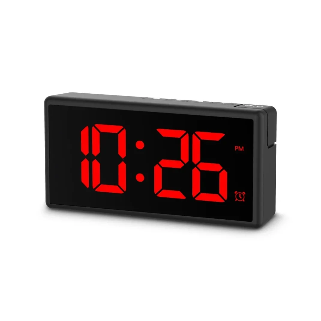 Digitaler Wecker "Ibiza", Multicolor-Display, mit USB-Ladefunktion, Schwarz