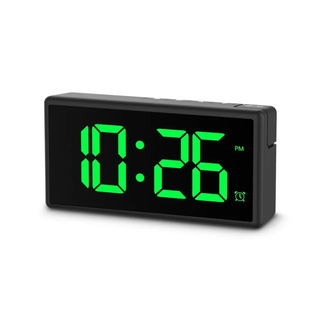 Digitaler Wecker "Ibiza", Multicolor-Display, mit USB-Ladefunktion, Schwarz