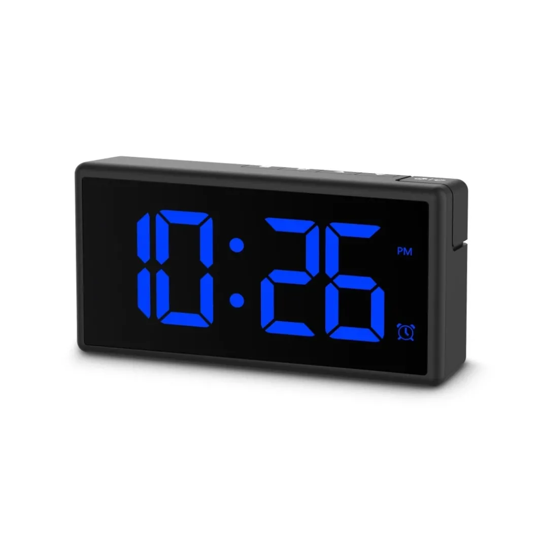 Digitaler Wecker "Ibiza", Multicolor-Display, mit USB-Ladefunktion, Schwarz