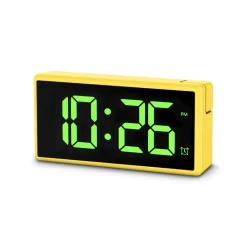 Digitaler Wecker "Ibiza", Multicolor-Display, mit USB-Ladefunktion, Gelb