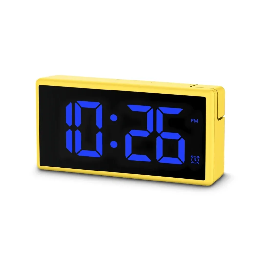 Digitaler Wecker "Ibiza", Multicolor-Display, mit USB-Ladefunktion, Gelb
