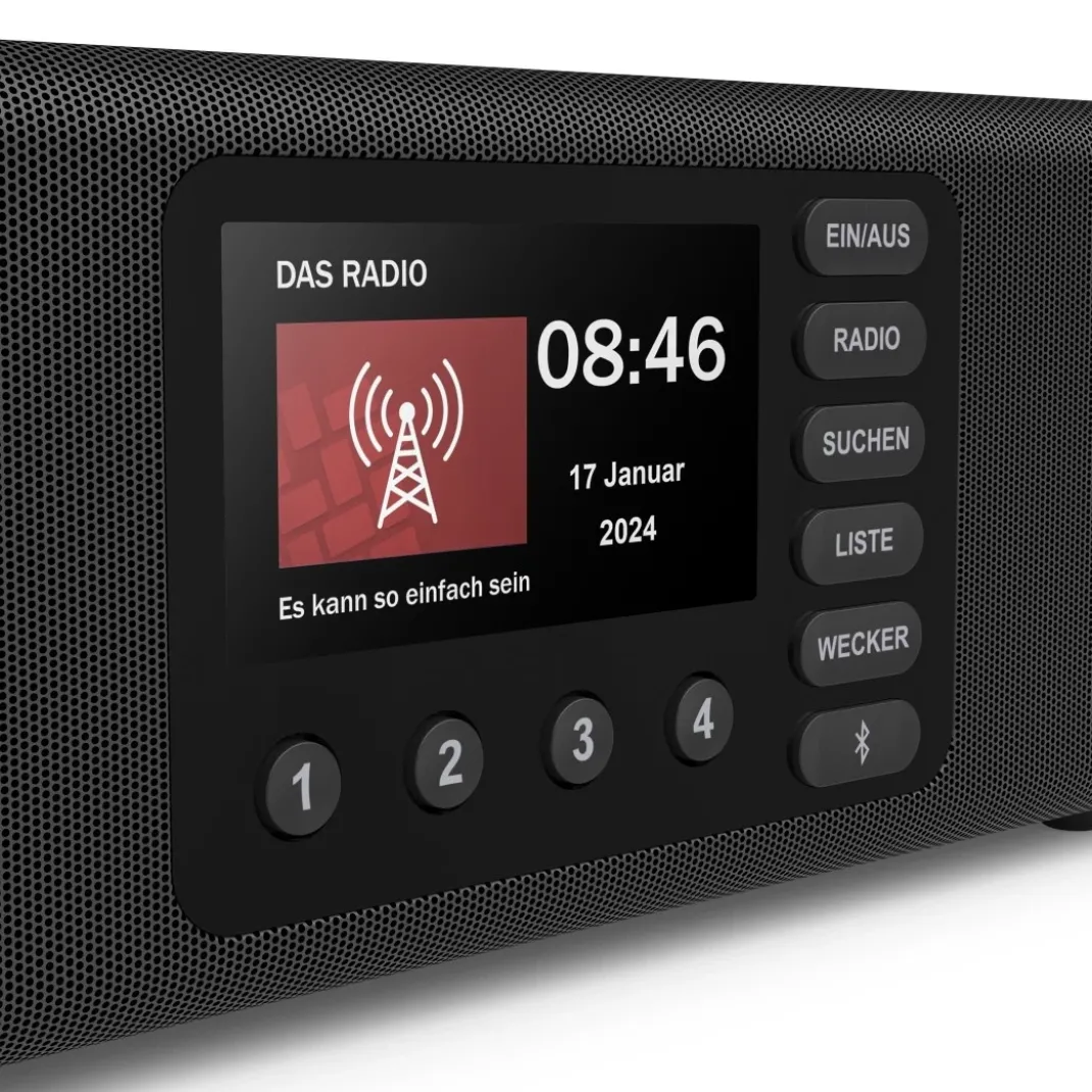 Digitalradio "DR2002", FM/DAB/DAB+/Bluetooth® RX, Radiowecker, Stereo, SW