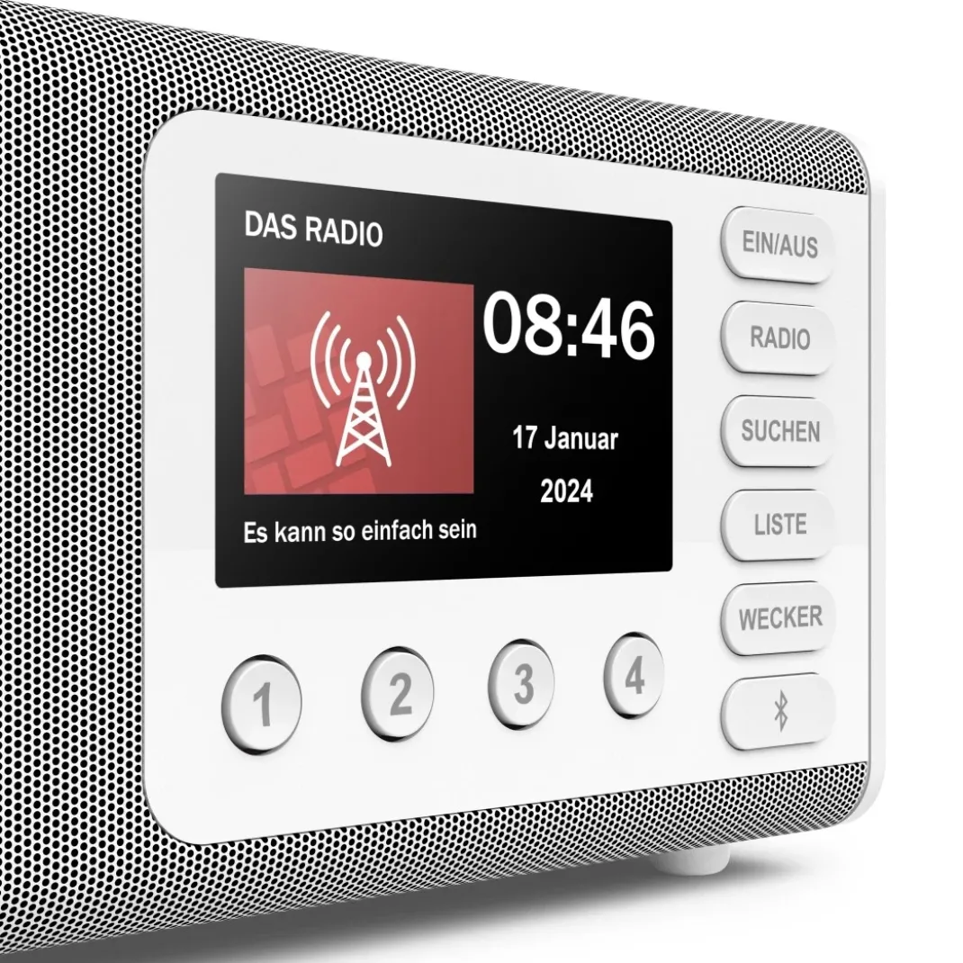 Digitalradio "DR1001", FM/DAB/DAB+/Bluetooth® RX, Radiowecker, Weiß