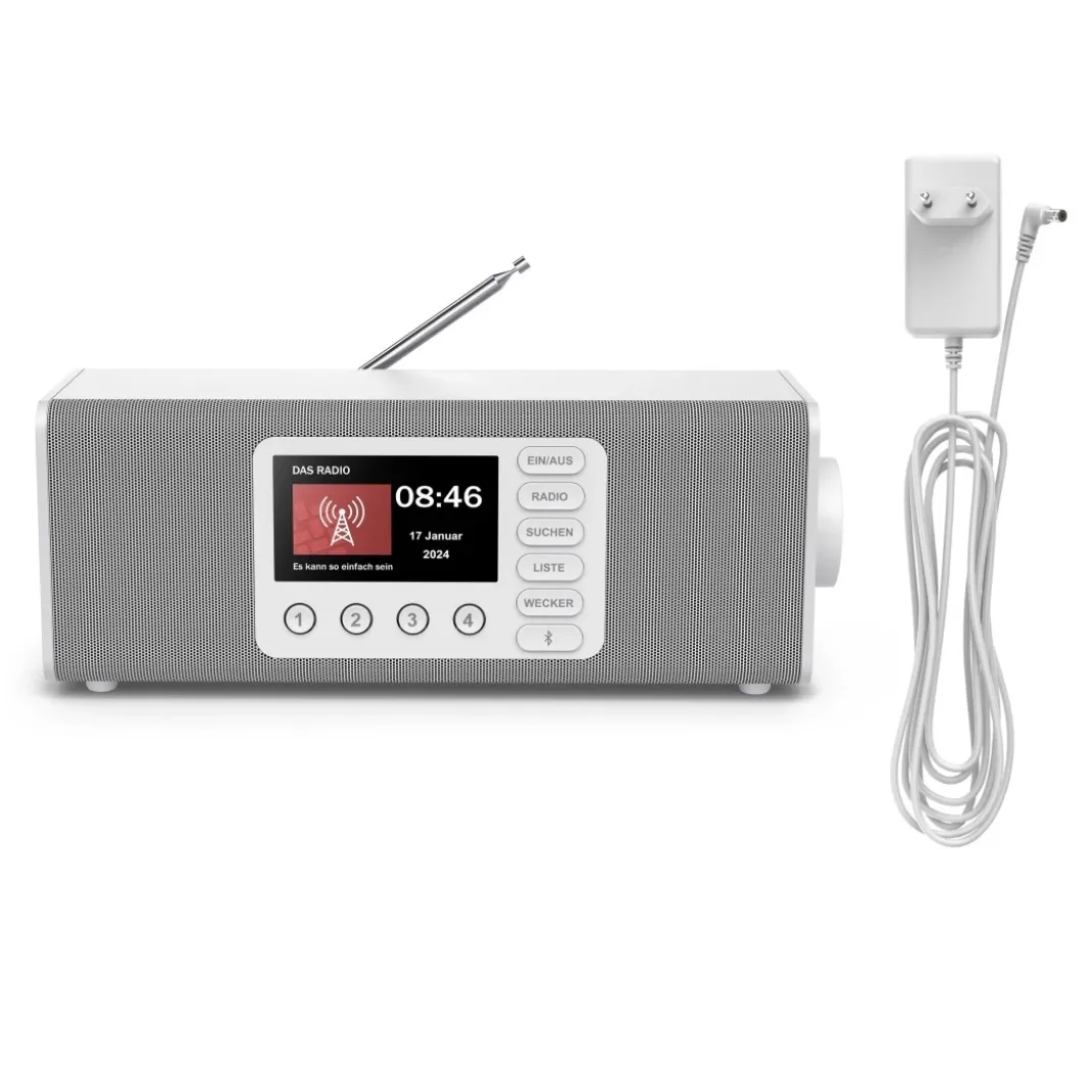 Digitalradio "DR2002", FM/DAB/DAB+/Bluetooth® RX, Radiowecker, Stereo, Weiß