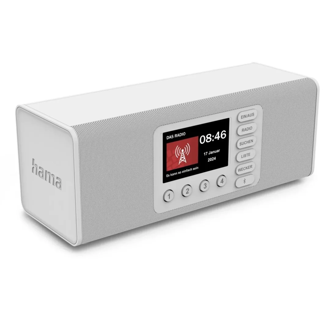 Digitalradio "DR2002", FM/DAB/DAB+/Bluetooth® RX, Radiowecker, Stereo, Weiß