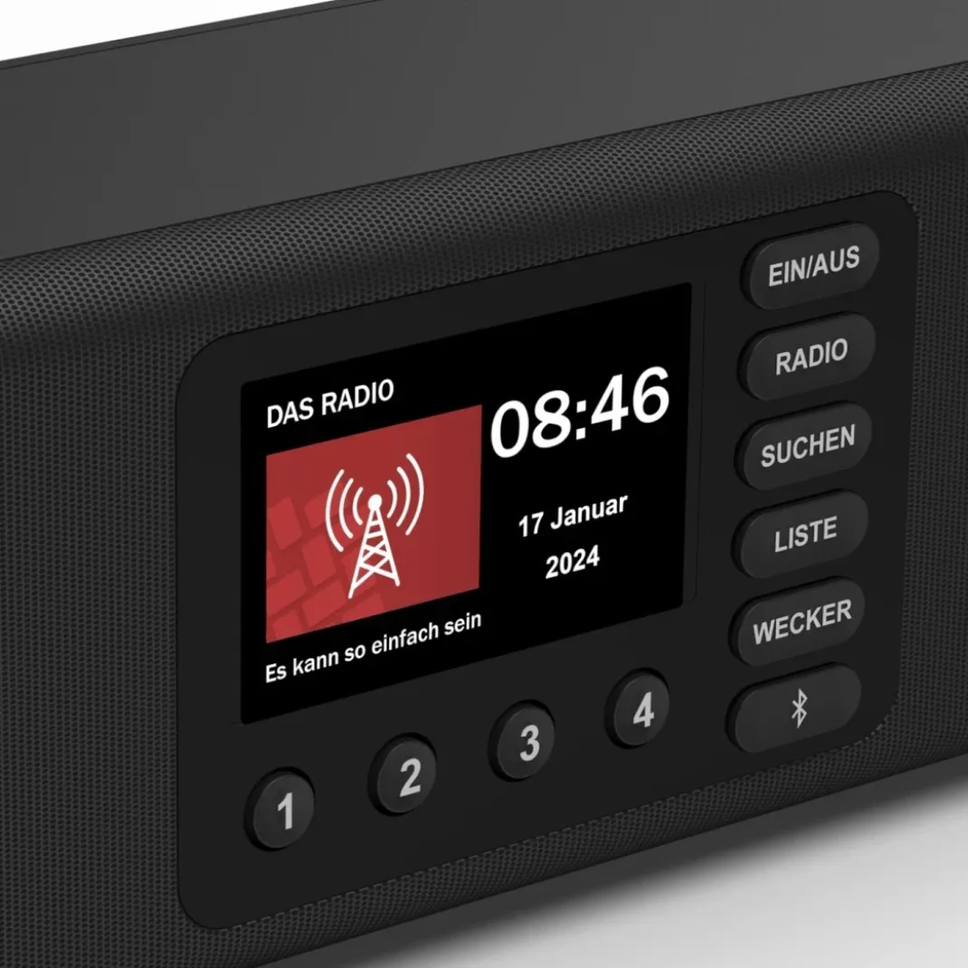 Digitalradio "DR2002BT", FM/DAB/DAB+/Bluetooth® RX, Radiowecker, Stereo, SW