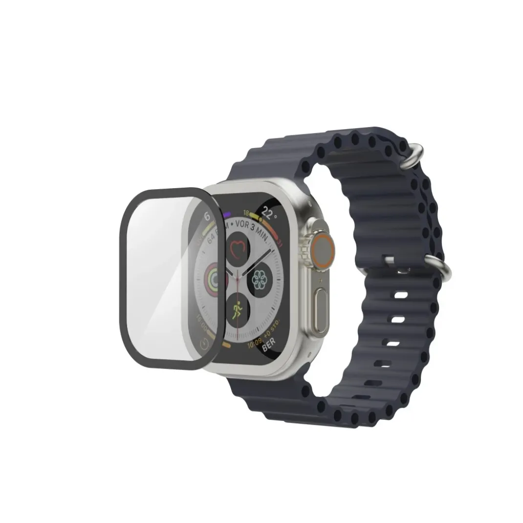 Displayschutz "Super Hybrid" f Apple Watch Ultra/Ultra 2, 49mm,Montagehilfe