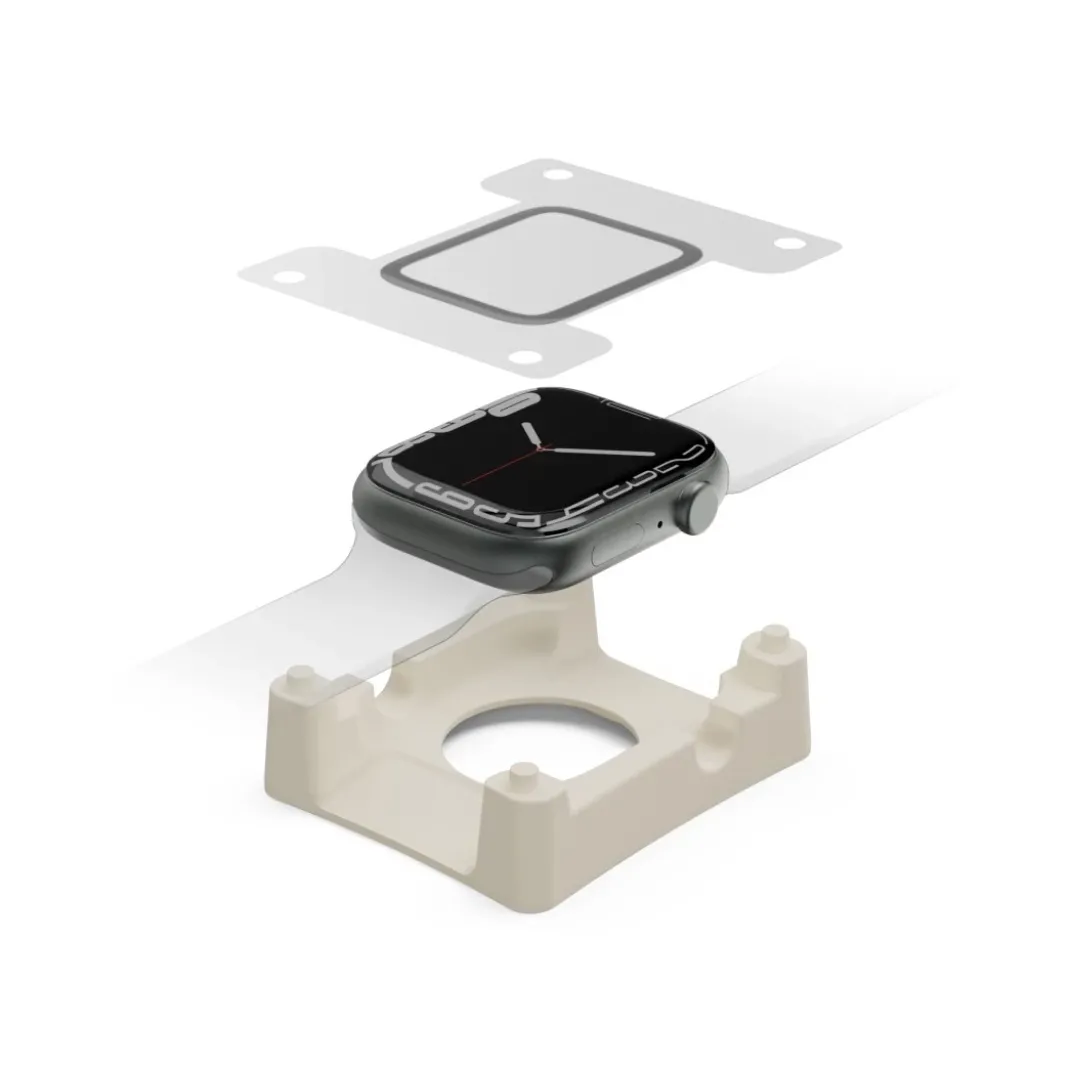 Displayschutz "Super Hybrid" für Apple Watch 10, 42 mm, Montagehilfe