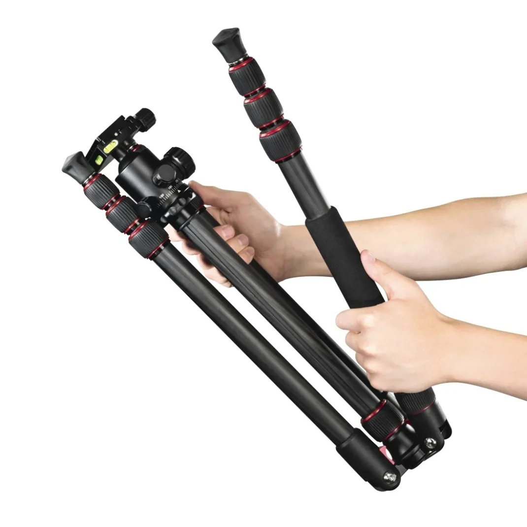 Dreibeinstativ "Ramble II Duo Carbon" Reisestativ f. Kamera u. Handy, 160cm