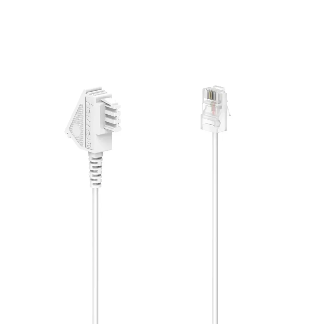 DSL-Box-Kabel, TAE-F-Stecker - Modular-Stecker 8p2c, 6 m, Weiß