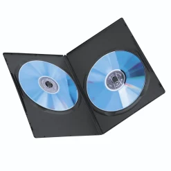 DVD-Doppel-Leerhülle Slim, 10er-Pack, Schwarz