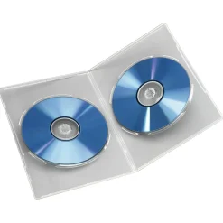 DVD-Doppel-Leerhülle Slim, 5er-Pack, Transparent