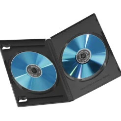 DVD-Doppel-Leerhülle Standard, 5er-Pack, Schwarz