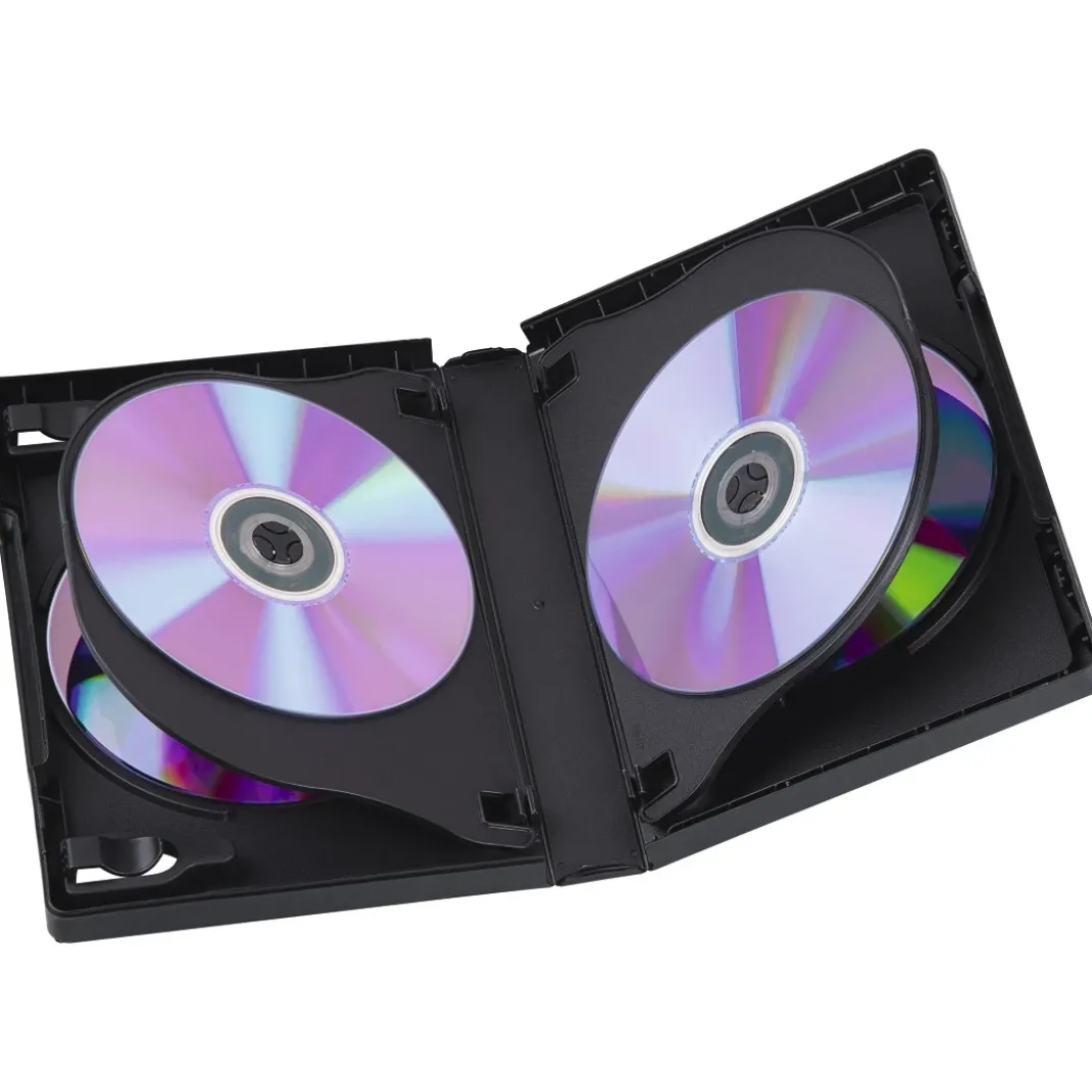 DVD-Leerhülle 6 Box, 3er-Pack, Schwarz