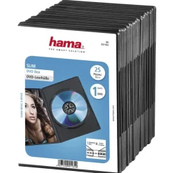 DVD-Leerhülle Slim, 25er-Pack, Schwarz