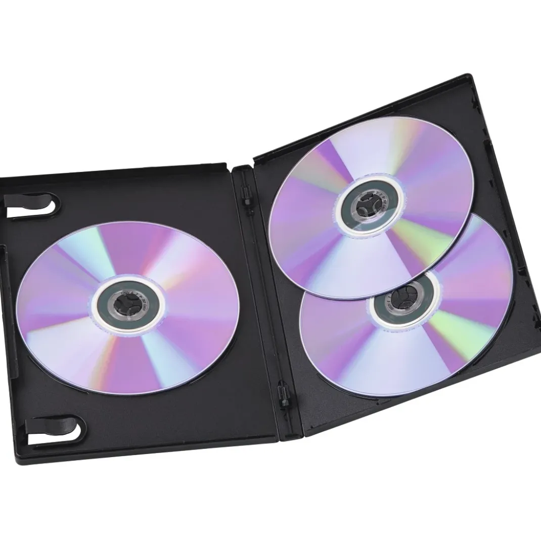 DVD-Leerhülle Triple Box, 5er-Pack, Schwarz