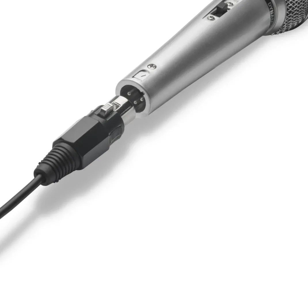 Dynamisches Mikrofon "Jam Star", Klinkenkabel 3m + Adapter, Ein/Aus