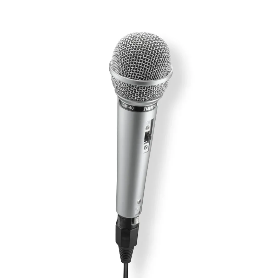 Dynamisches Mikrofon "Jam Star", Klinkenkabel 3m + Adapter, Ein/Aus