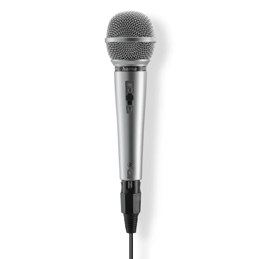 Dynamisches Mikrofon "Jam Star", Klinkenkabel 3m + Adapter, Ein/Aus