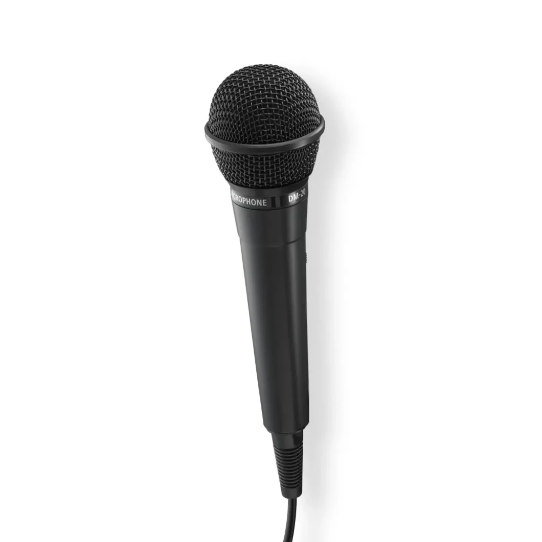 Dynamisches Mikrofon "Party", Klinkenkabel 2,5 m + Adapter, Ein/Aus