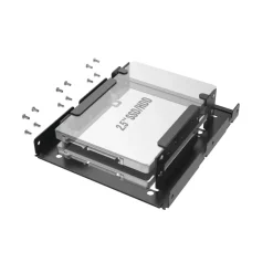 Einbaurahmen für 2x 2,5" SSD- und HDD-Festplatten in 3,5" Einschub