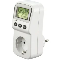 Energiekostenmessgerät mit LCD-Anzeige, digitaler Stromzähler für Steckdose