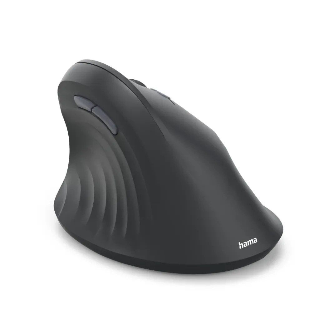 Ergonomische Vertikalmaus "EWM-600R", Multi-Device, kabellos, Akku, Schwarz