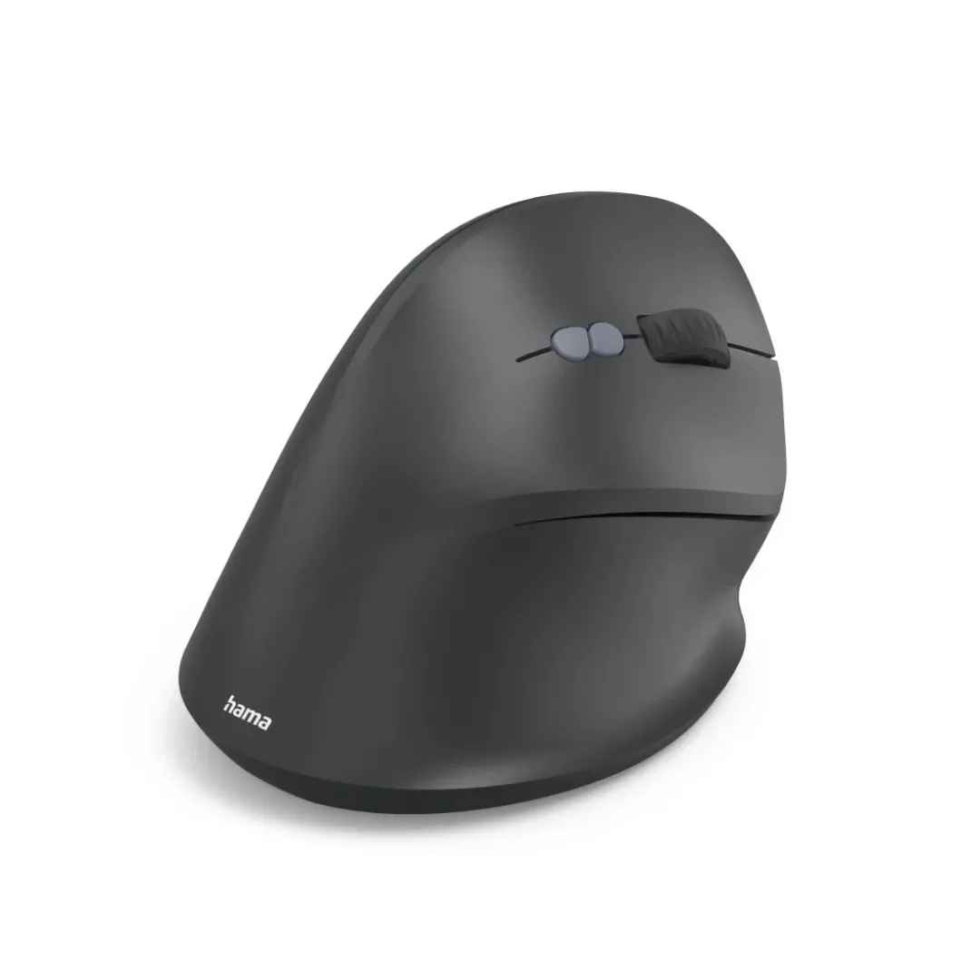 Ergonomische Vertikalmaus "EWM-600R", Multi-Device, kabellos, Akku, Schwarz