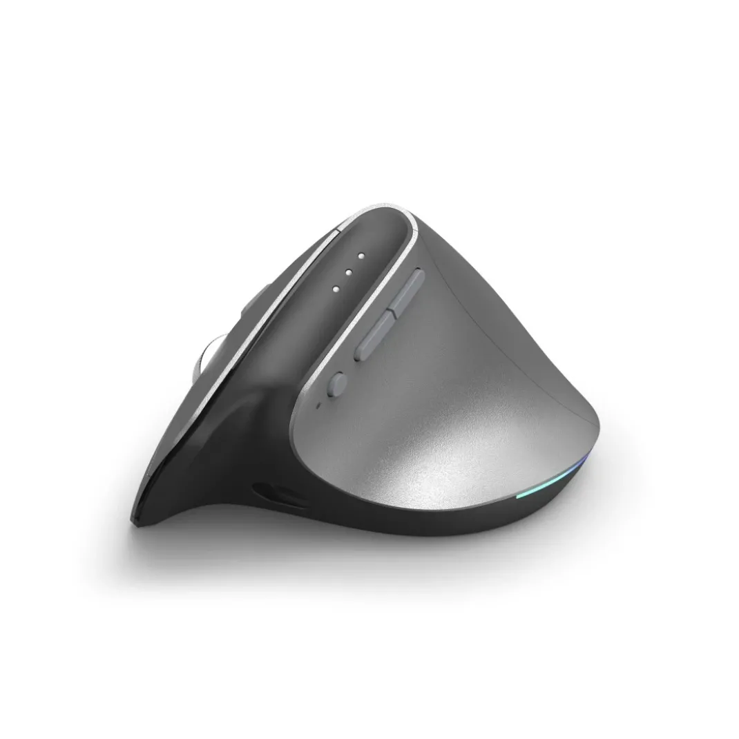 Ergonomische Vertikalmaus "EWM-700R", Multi-Device, kabellos, Akku, Anthr.