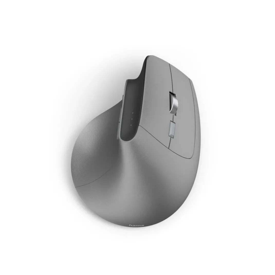 Ergonomische Vertikalmaus "EWM-700R", Multi-Device, kabellos, Akku, Anthr.