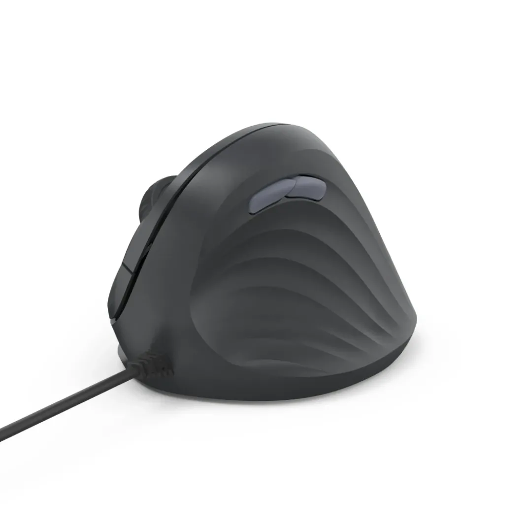 Ergonomische Vertikalmaus "ECM-500R", mit Kabel, optisch, 7 Tasten, Schwarz