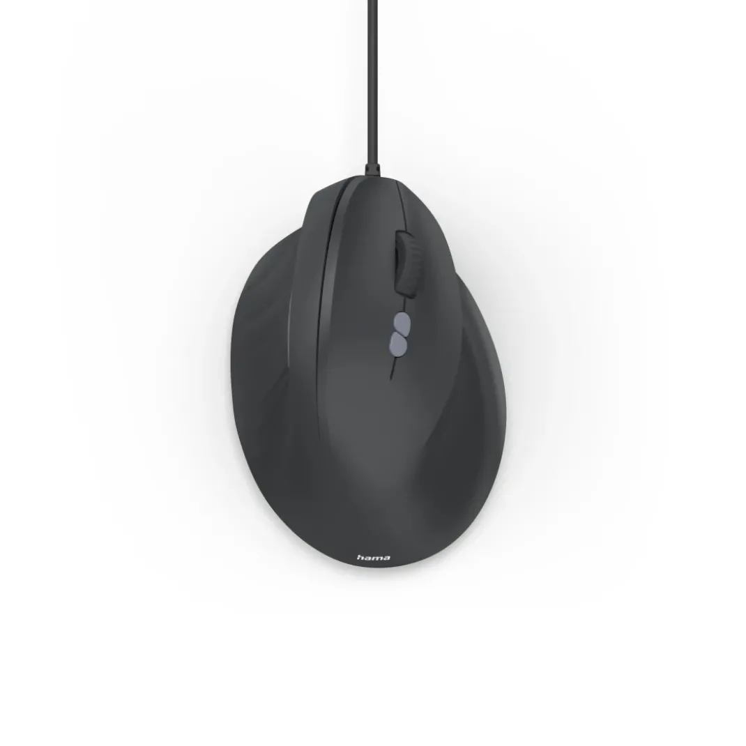 Ergonomische Vertikalmaus "ECM-500R", mit Kabel, optisch, 7 Tasten, Schwarz