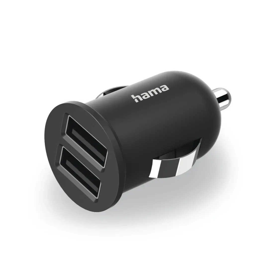 2-fach-USB-Ladegerät f. Zigarettenanzünder, Ladeadapter f. Auto, 2,4A / 12W