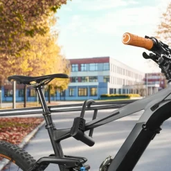Fahrrad-Bügelschloss, mit Schlüssel und Halterungen, ART 2, Stahl, Schwarz