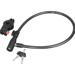 Fahrrad-Kabelschloss, 65 cm, Schwarz