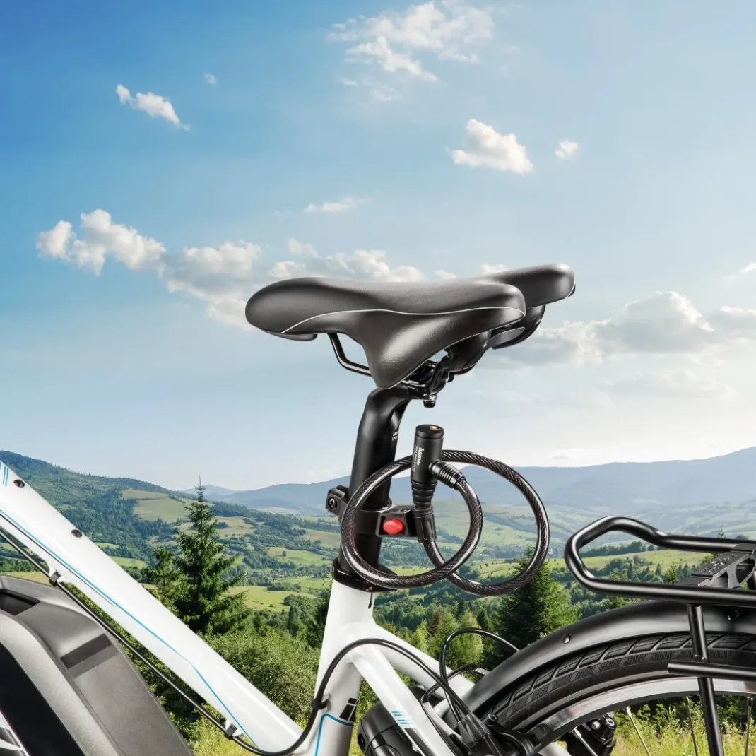Fahrrad-Kabelschloss, 65 cm, Schwarz