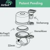 Fahrradklingel "AirBell", mit AirTag-Halter, Ø 2,2 cm, 85 dB