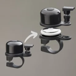 Fahrradklingel "AirBell", mit AirTag-Halter, Ø 2,2 cm, 85 dB