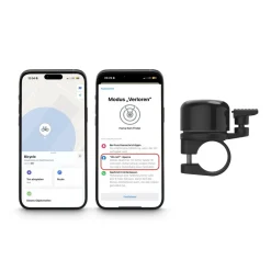 Fahrradklingel "AirBell Pro", mit Finder für Apple "Wo ist?", Ø 2,2 cm