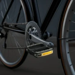 Fahrradpedale, rutschfest, mit Reflektoren, 2er-Set, Schwarz