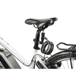 Fahrrad-Spiralkabelschloss, 120 cm, Schwarz
