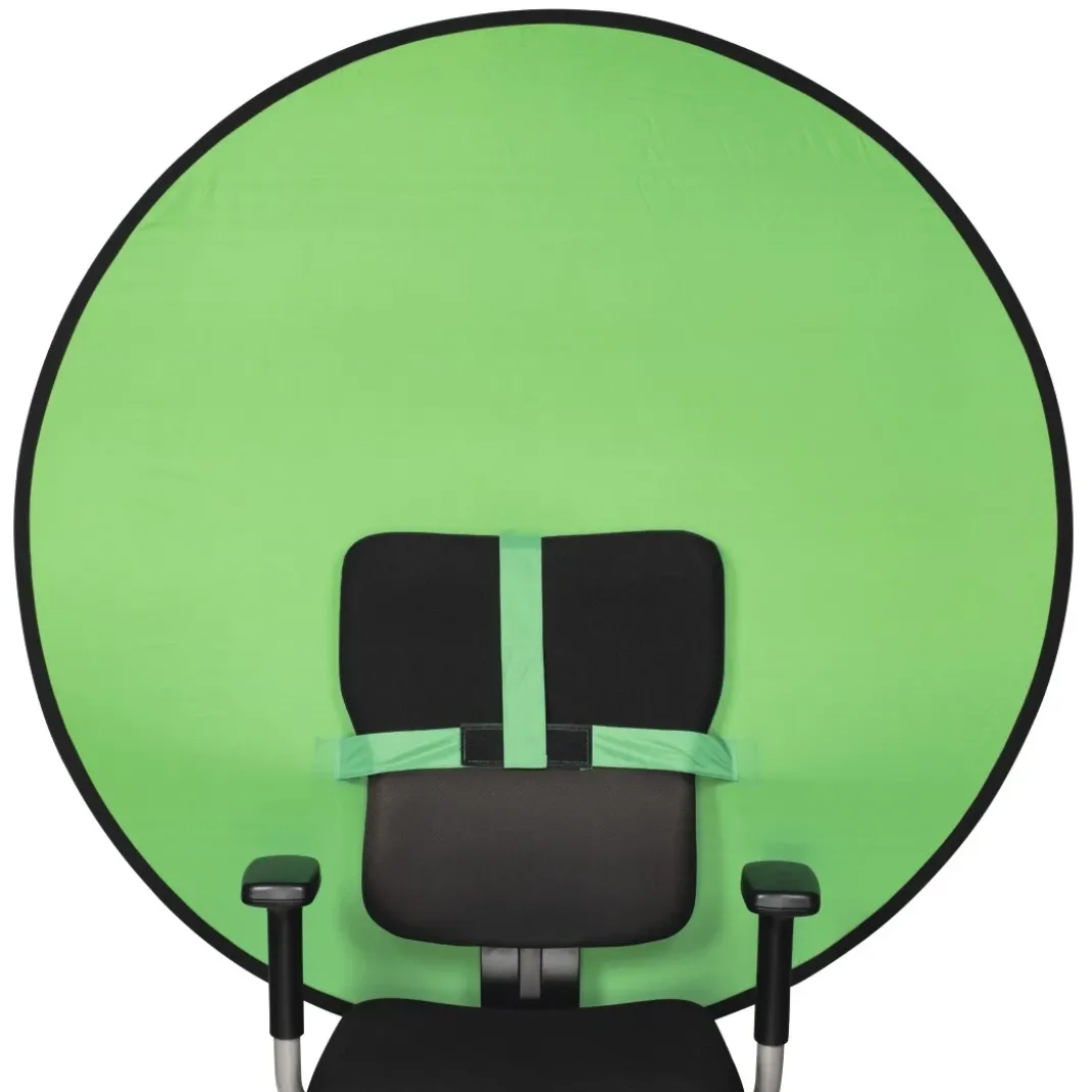 Falthintergrund "Chairy", zur Befestigung an Stuhllehnen, Grün, Ø 130 cm