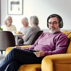 Fernseh-Kopfhörer, Over-Ear, 2,4 GHz-Station + Bluetooth®, Lautstärkeregler
